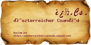 Öszterreicher Csanád névjegykártya
